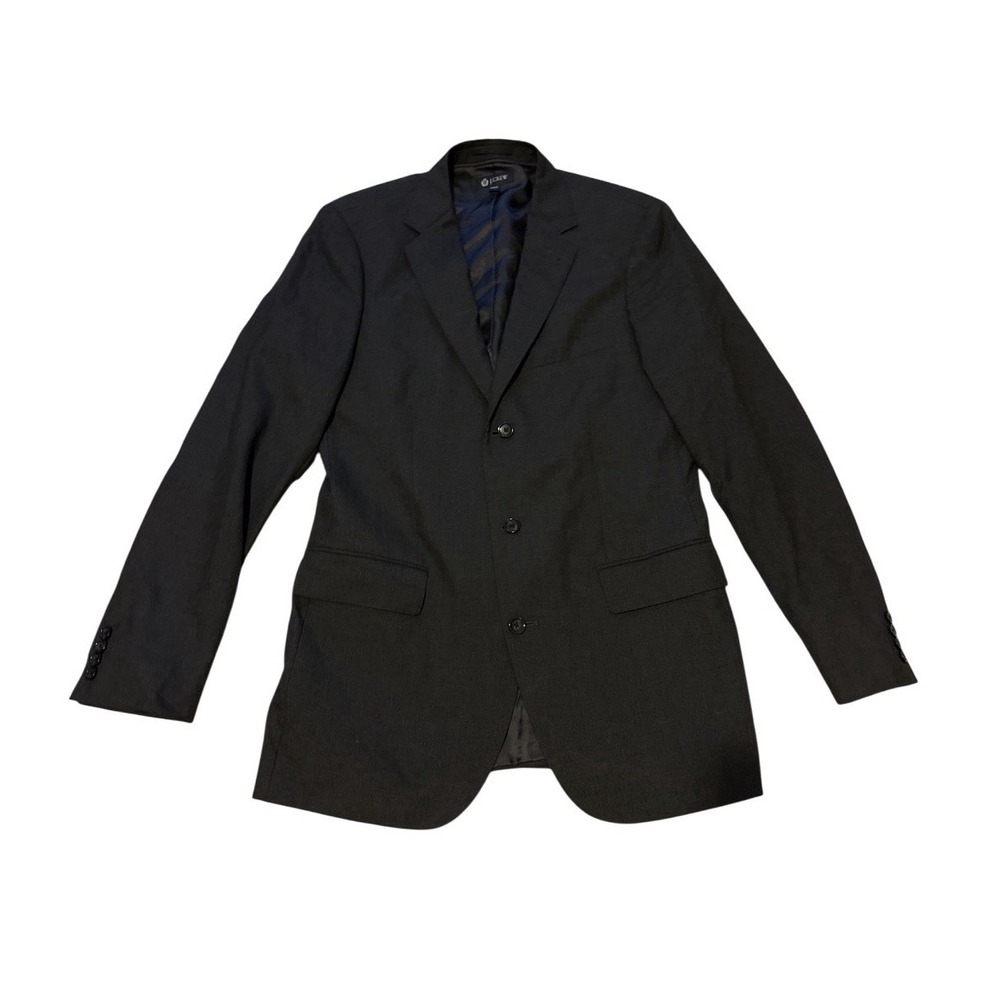 J Crew Loro Piana Aldridge Blazer Mens 40L Gray Italian Wool Super 120s 16565